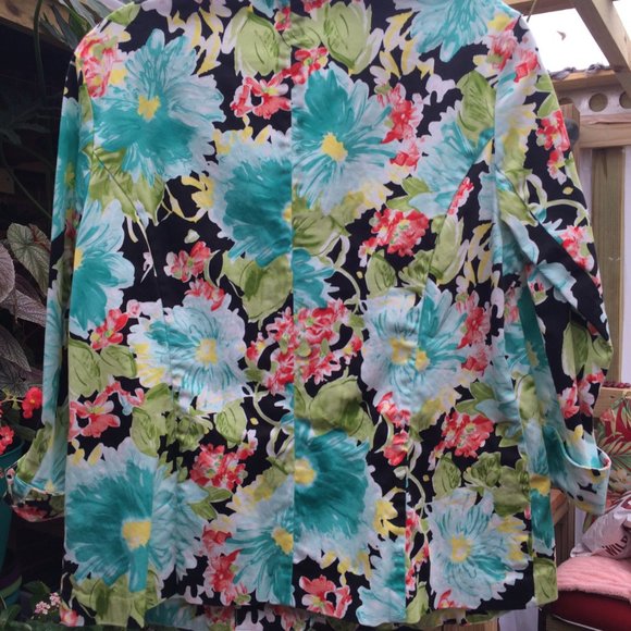 Erin London Floral Jacket, Size Medium - Picture 2 of 2